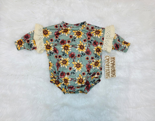 RTS 3-6 Ruffled Sweater Romper