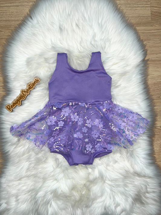 Purple Floral Lace Tank Style Brielle