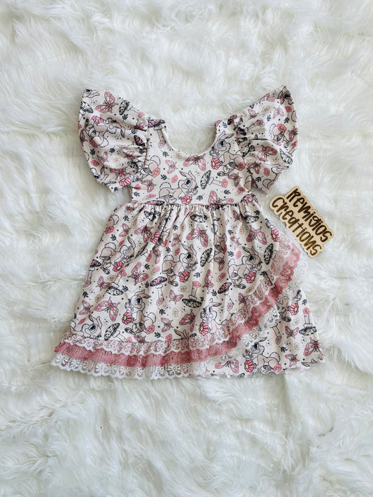 RTS 12-18 Petal Dress w/Lace Trim