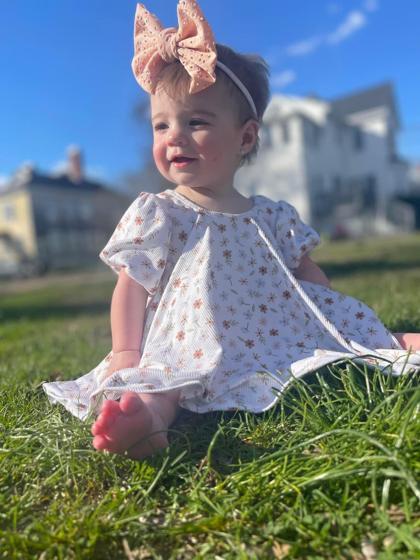 Brown Dainty Floral Abilene Dress