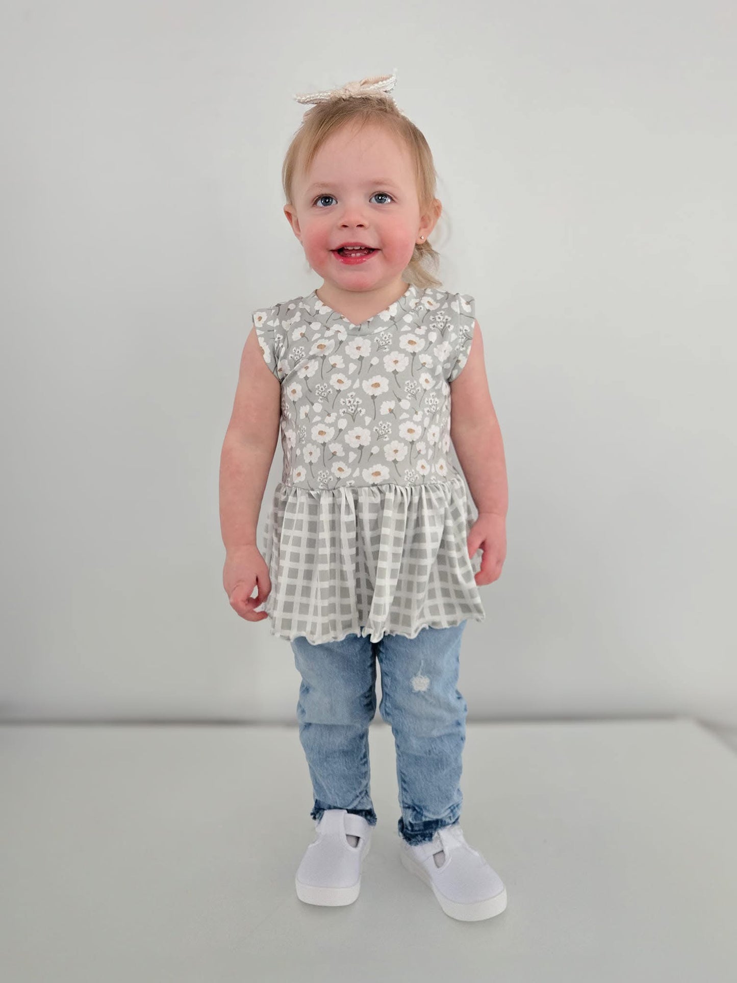 Custom Olive Ruffle Top (upload file)