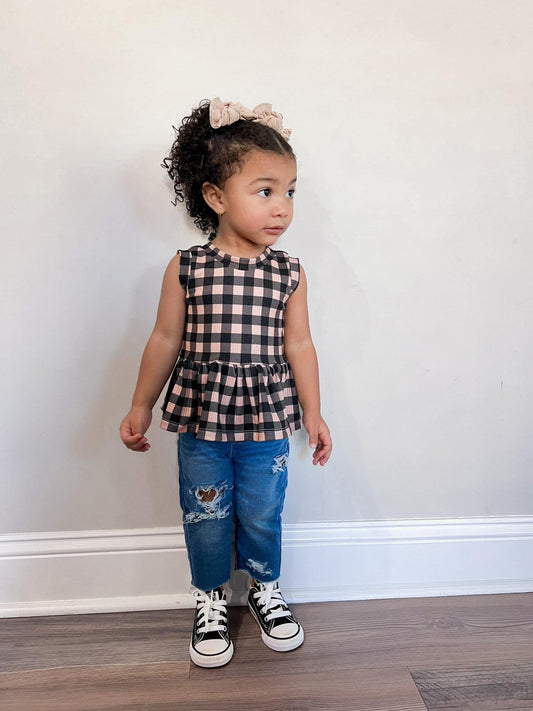 Custom Olive Ruffle Top (upload file)