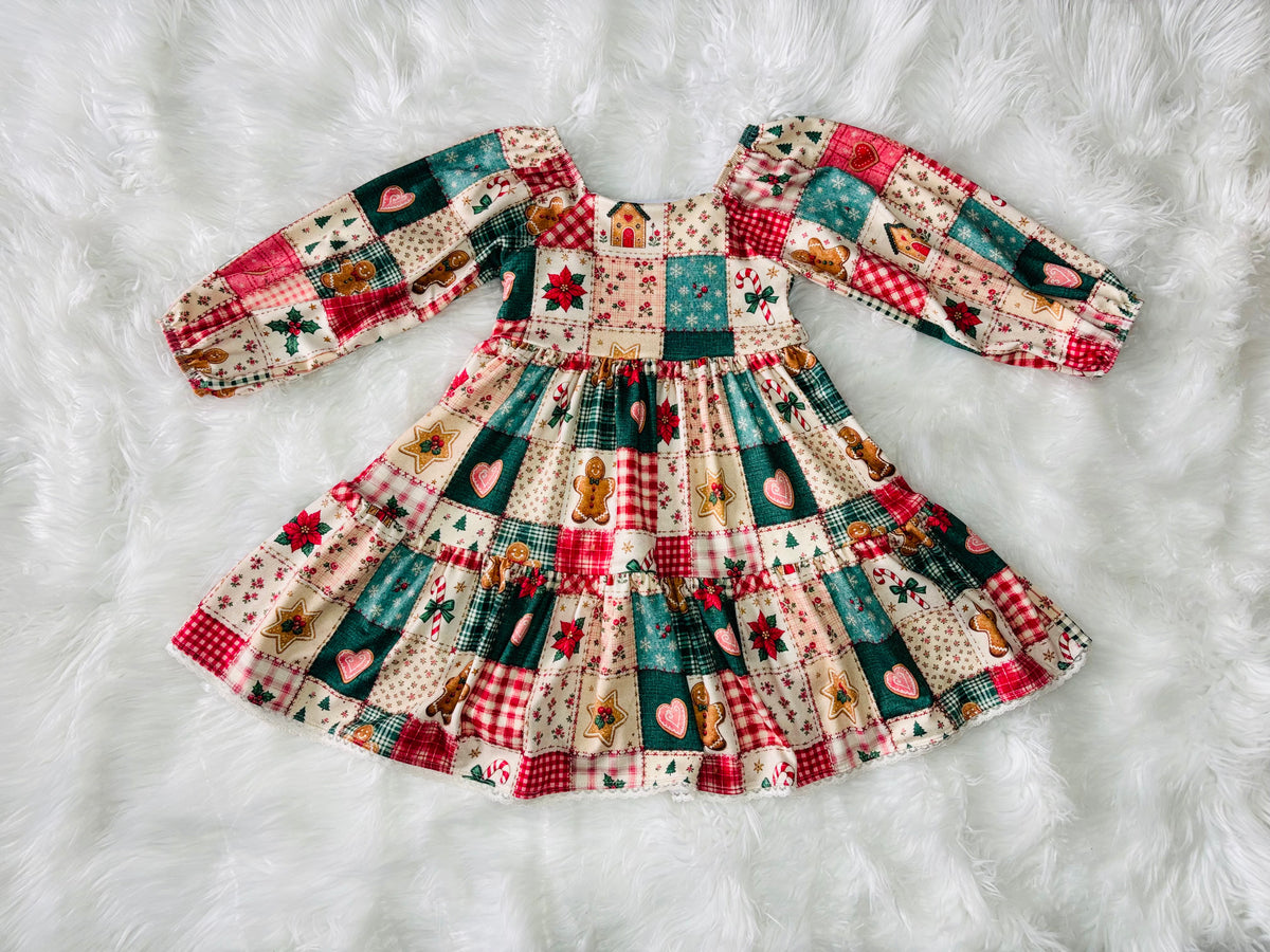 Custom Tiered Elastic Sleeve Dress (upload file)