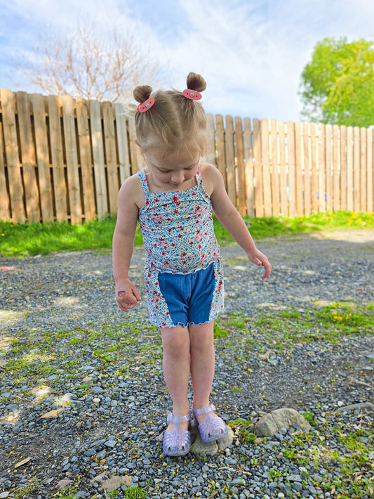 Custom Cami Top w/Colorblock Breezy Shorts (upload file)