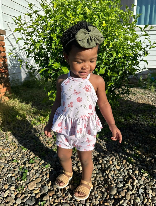 Mystery Olive Halter Top Sets